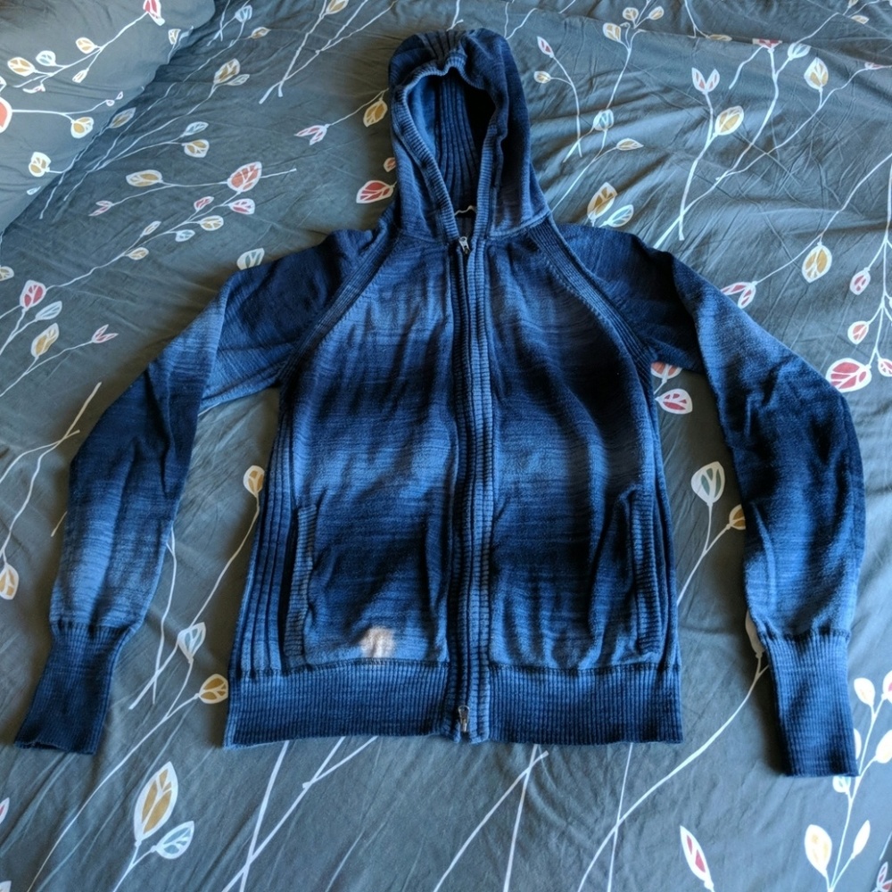 Zippered hooded cardigan